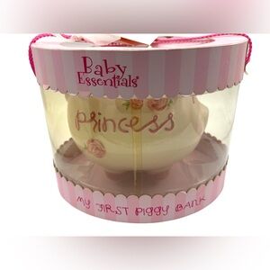 New Baby Girl Piggy Bank “Princess” By Baby Essentials